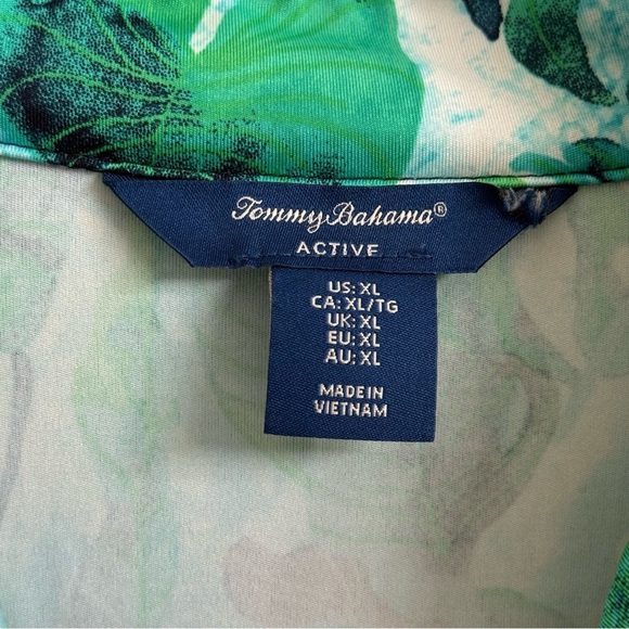 Tommy Bahama Azure Lagoon Women Size XL Long Sleeve Mock Neck 1/4 Zip Golf Shirt - Picture 7 of 12